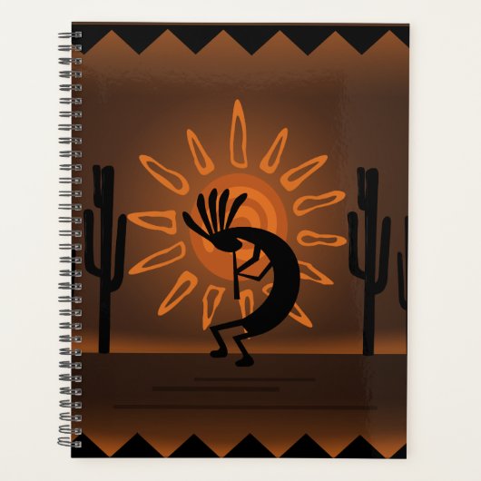 Kokopelli Southwest Rutic Brown Planner Planer (Vorderseite)
