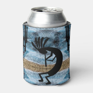 Kokopelli Southwest Wüste Mosaic Blue Dosenkühler