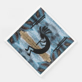 Kokopelli Southwest Wüste Mosaic Blue Serviette (Ecke)