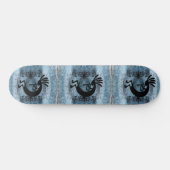 Kokopelli Southwest Wüste Mosaic Blue Skateboard (Horizontal)