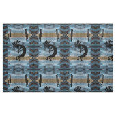 Kokopelli Southwest Wüste Mosaic Blue Stoff (Fat Quarter (45,7 x 55,9 cm))