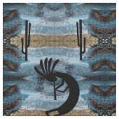 Kokopelli Southwest Wüste Mosaic Blue Stoff (Muster)