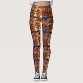 Kokopelli Southwestern Art Leggings (Vorderseite)