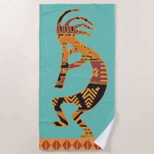 Kokopelli Southwestern Beach Handtuch