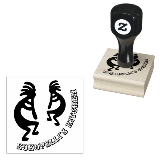 Kokopelli Southwestern Custom Gummistempel (Stempel)