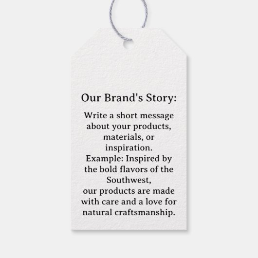 Kokopelli Southwestern Custom Small Business Geschenkanhänger (Rückseite)