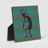 Kokopelli Southwestern Türkise Design Fotoplatte (Vorderseite)