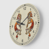 Kokopelli Southwestern Wall Clock Design Große Wanduhr (Winkel)