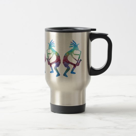 Kokopelli spielt das Saxophon Reisebecher (Rechts)