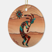 KOKOPELLI SPIELT DEN FLUT KERAMIK ORNAMENT (Links)