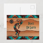 KOKOPELLI SPIELT DEN FLUT POSTKARTE (Vorne/Hinten)