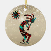KOKOPELLI SPIELT DIE FLUTE KERAMIK ORNAMENT (Vorne)