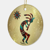 KOKOPELLI SPIELT DIE FLUTE KERAMIK ORNAMENT (Links)