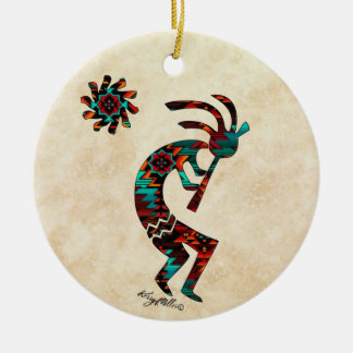 KOKOPELLI SPIELT DIE FLUTE KERAMIK ORNAMENT