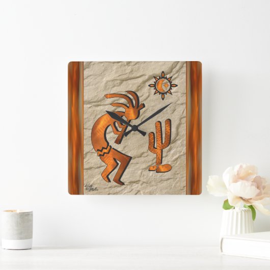 Kokopelli spielt die Uhr am Flutplatz (Zuhause)