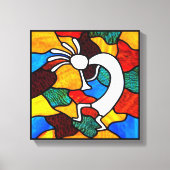 Kokopelli Stached Glass Canvas Print Leinwanddruck (Vorderseite)