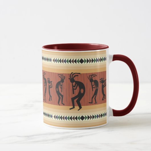 Kokopelli Stammes- Entwurf Tasse (Rechts)
