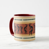 Kokopelli Stammes- Entwurf Tasse (Vorderseite Links)