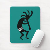 Kokopelli Südwest Aquamarin Design Mousepad (Mit Mouse)