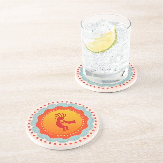 Kokopelli Südwest Inspiriert Getränkeuntersetzer (Seite)