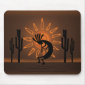 Kokopelli Südwest Rustic Brown Mousepad (Vorne)
