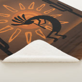 Kokopelli Südwest Rustic Brown Sherpa Sherpadecke (3/4)