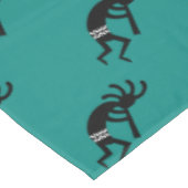Kokopelli Südwest Tee und schwarze Tablette Tischdecke (Schrägansicht)