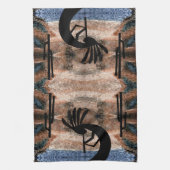 Kokopelli Südwest Wüste Mosaik Geschirrtuch (Vertikal)