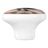 Kokopelli Südwest Wüste Mosaik Keramikknauf (Seitenansicht)