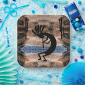 Kokopelli Südwest Wüste Mosaik Pappteller (Party)