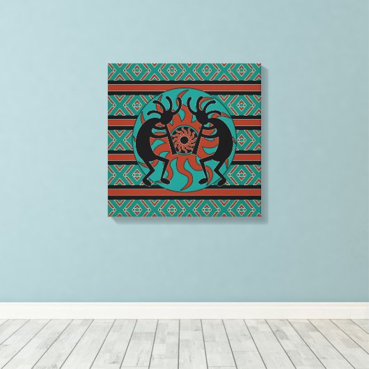 Kokopelli Südwestlich der Türkischen Leinwand (Insitu (Holzboden))