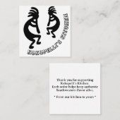 Kokopelli Südwestliches individuelles Dankeschön-E Quadratische Visitenkarte (Vorne/Hinten)