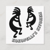 Kokopelli Südwestliches individuelles Dankeschön-E Quadratische Visitenkarte (Vorderseite)