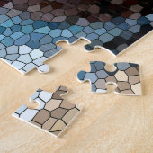 Kokopelli Südwestwüste Blaues Mosaik 20" x 30" Puzzle (Seite)