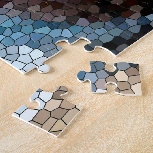 Kokopelli Südwestwüste Blaues Mosaik 20" x 30" Puzzle (Seite)