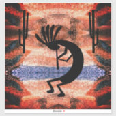 Kokopelli Südwestwüste Landschaft 14" Aufkleber (Blatt)