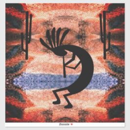 Kokopelli Südwestwüste Landschaft 14" Aufkleber