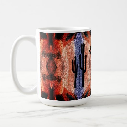 Kokopelli Südwestwüste Landschaft Kaffeetasse (Links)