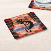 Kokopelli Südwestwüste Landschaft Rechteckiger Pappuntersetzer (angewinkelt)