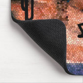 Kokopelli Südwestwüste Mosaic Sunset Mousepad (Ecke)