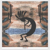 Kokopelli Südwestwüste Mosaik 14" Aufkleber (Blatt)