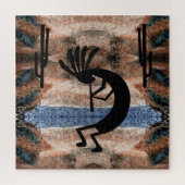 Kokopelli Südwestwüste Mosaik 20" x 20" Puzzle (Vertikal)
