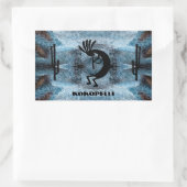 Kokopelli Südwestwüste Mosaik 2 Rechteckiger Aufkleber (Tasche)
