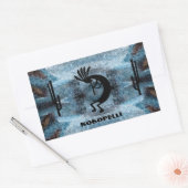 Kokopelli Südwestwüste Mosaik 2 Rechteckiger Aufkleber (Umschlag)