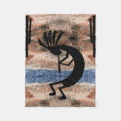 Kokopelli Südwestwüste Mosaik Klein Fleecedecke (Vorderseite)