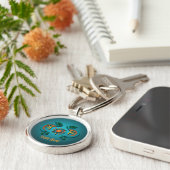 Kokopelli Sun benutzerdefinierte Schlüsselkette Schlüsselanhänger (Seite)