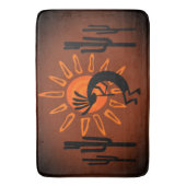 Kokopelli Sun Bronzed Sunset Badematte (Vorderseite Vertikal)