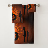 Kokopelli Sun Bronzed Sunset Badhandtuch Set (Insitu)