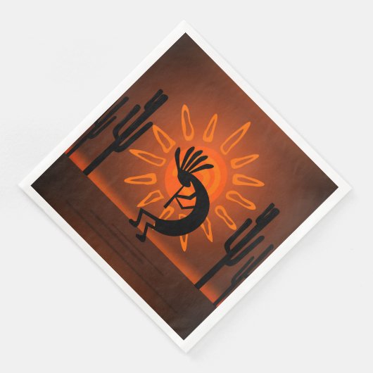 Kokopelli Sun Bronzed Sunset Brown Serviette (Ecke)