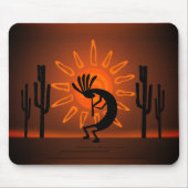 Kokopelli Sun Bronzed Sunset Mousepad (Vorne)